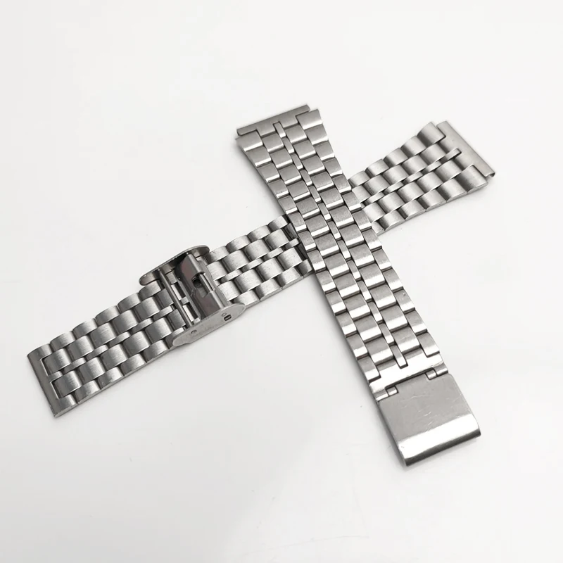 Classic Small Square Silver Block 18mm Metal Strap Fine Steel Watchband for CASIO A158 / A159 / A168 /A169 /B650 /AQ230/ 700