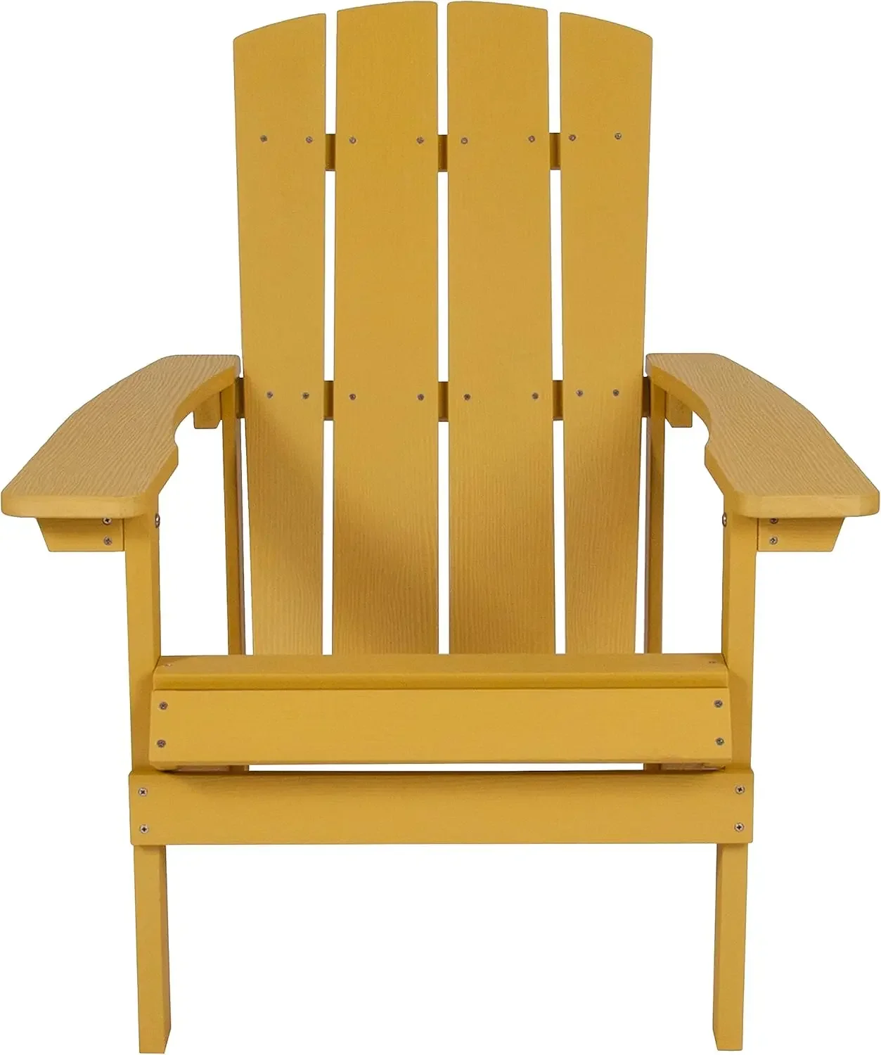 Charlestown Commercial Grade Indoor/Outdoor Adirondack Chair, Weather Resistant Durable Poly Resin Deck and Patio Seating