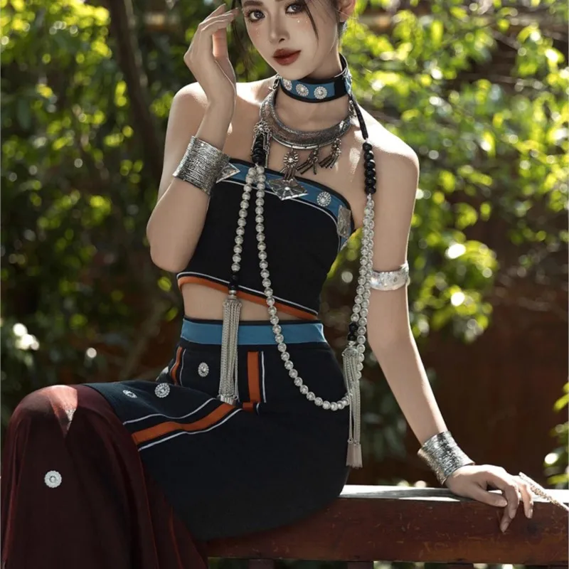 Fantasia feminina capa feita à mão para fotografia de viagem de dança