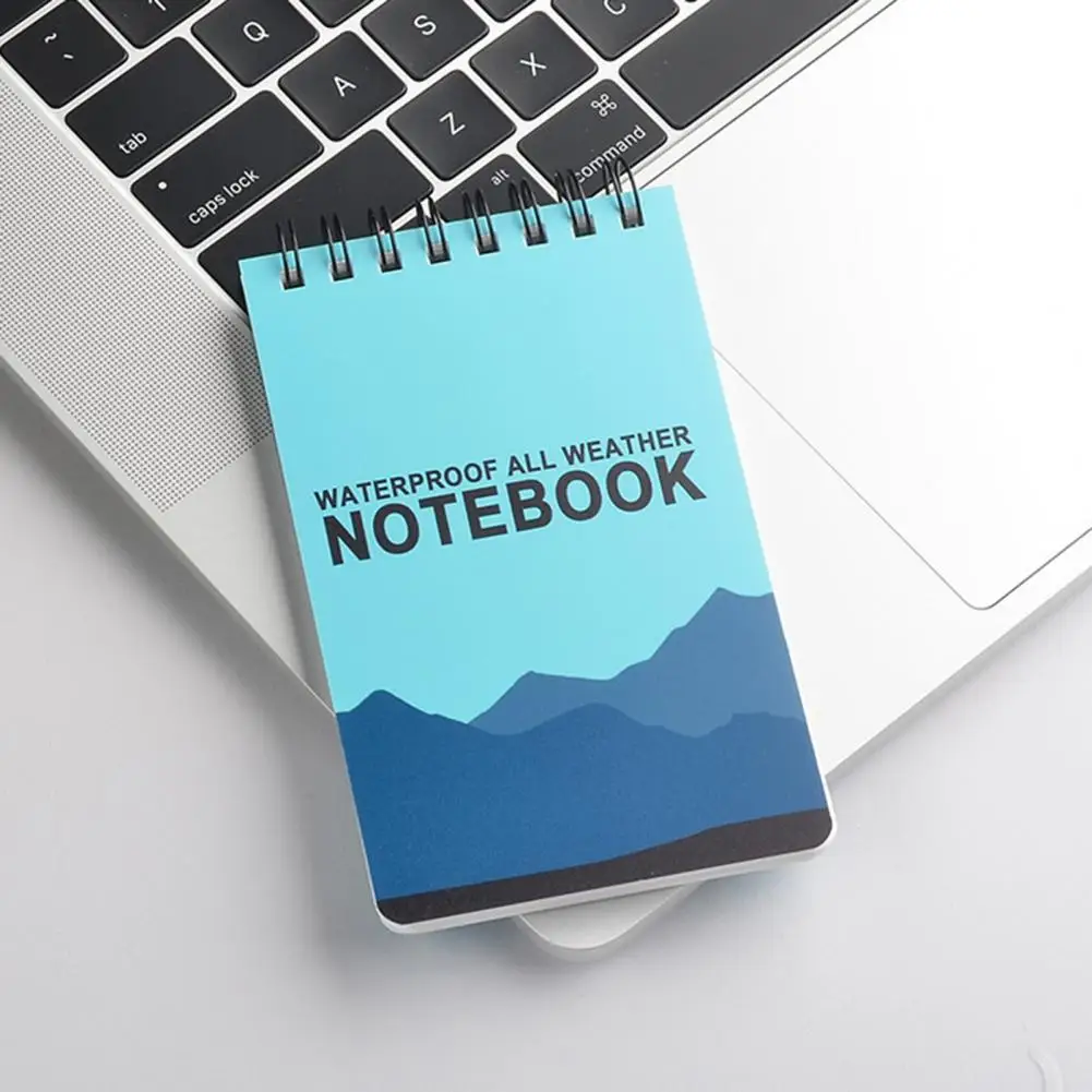 Waterproof Notebook Portable Writing Notepad Durable Compact Coil Design Notebook for School Home Outdoor