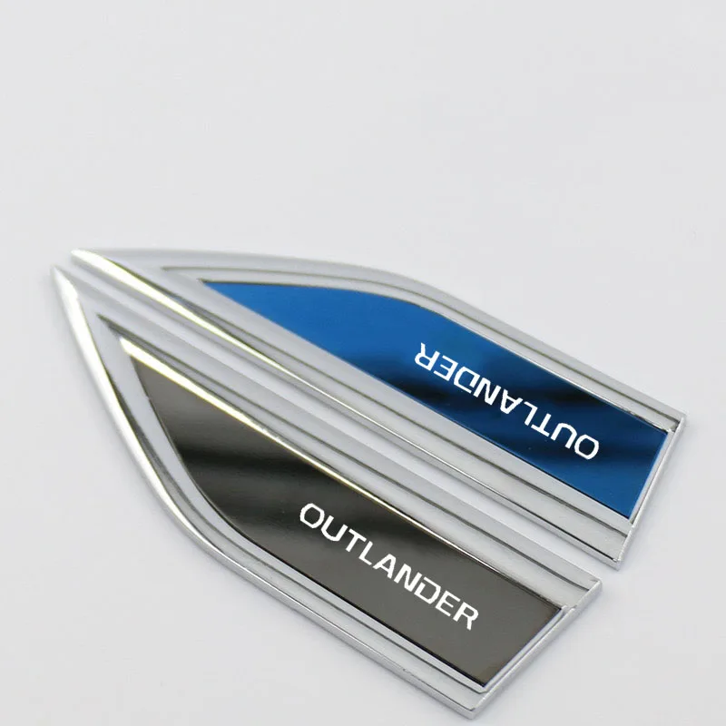 

2Pcs Car Door Fender Side Blade Badge Car Body Protective Anti Scratch Decal for Mitsubishi Outlander Auto Accessories