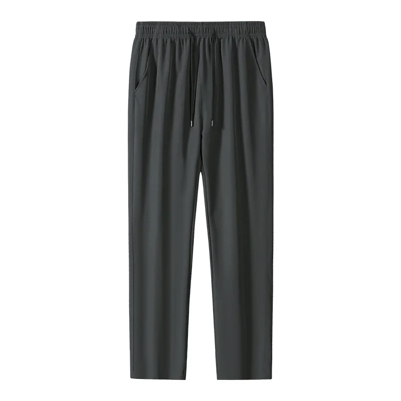 【Free Shipping】7XL 8xl Oversized Men's Casual Pants Spring Autumn Fashion Handsome Straight Slim Solid Color Simple Trousers