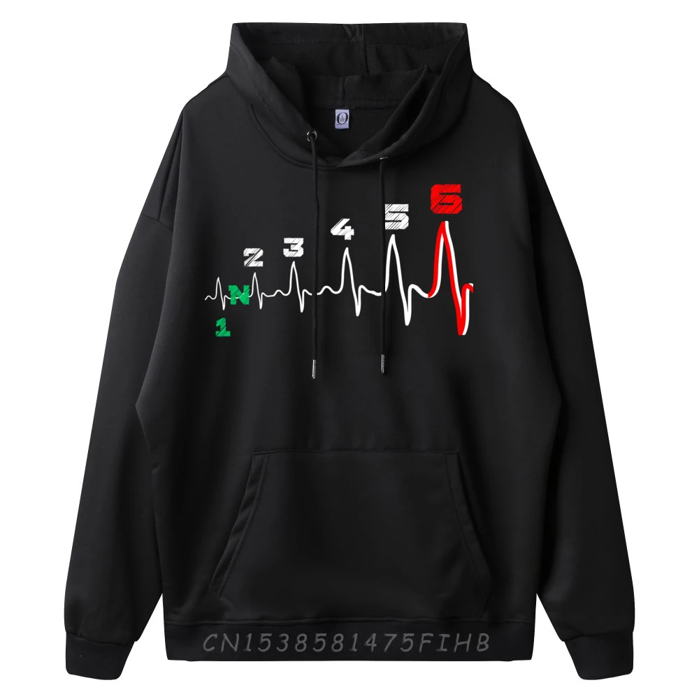 Motorcycle Gear Shift 1n23456 Heartbeat Biker Mens Designer Hoodie Autumn Luxury Sweater Tee Hoodie Funny