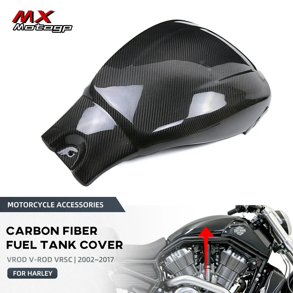 

100% Carbon Fiber For HARLEY VROD V-ROD Muscle VRSCF 2009-2017 Motorcycle Full Fuel Tank Cover Guard Fairing Kits