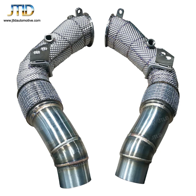 

JTLD Exhaust Manifold High Flow Downpipe for BMW M5 F10 Catless with heat shield Car Assecories