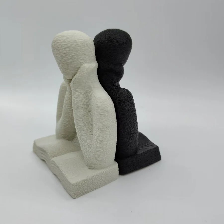 زخرفة مجردة، تمثال شخصية مفكشة مطبوعة ثلاثية الأبعاد، ديكور سطح المكتب للقراء، وهدية موسم التخرج #4