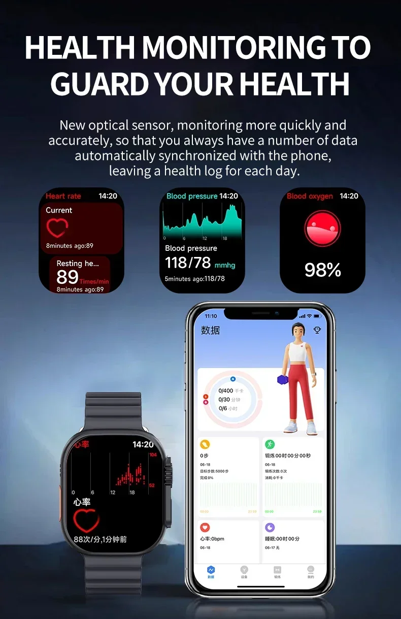 Smartwatch Bluetooth BW9 - Bluetooth 5.3 dual-mode, ricarica a 2 pin, oltre 70 modalità fitness e sincronizzazione dati in tempo reale