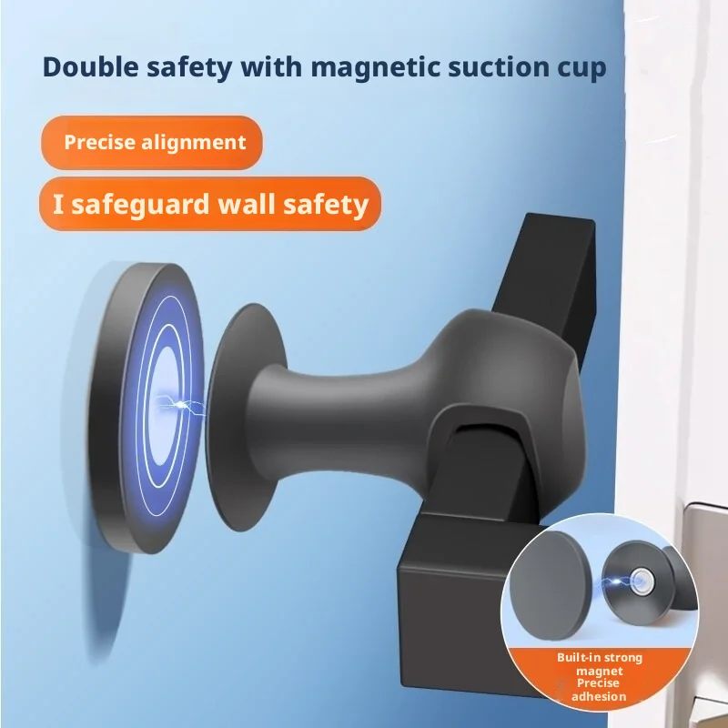 Heavy-Duty Strong Magnetic Door Suction, Silicone Mute Durable Anti-Collision Door Stopper for Hotel Household Long-Term Use
