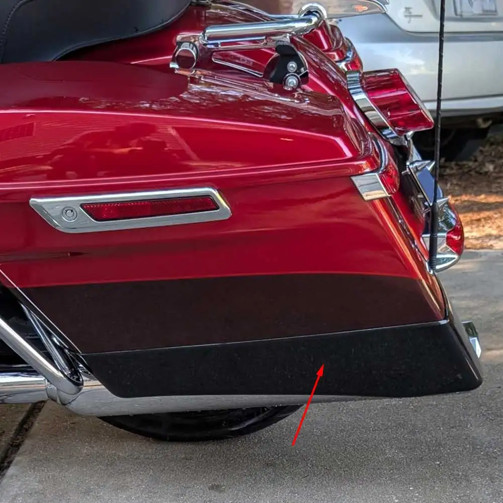 Motorcycle Part 1 Pair Double Cut Hard Saddlebag Extension Black ABS For Touring Road Glide Custom CVO Anniversary FLTRXSE2 2013