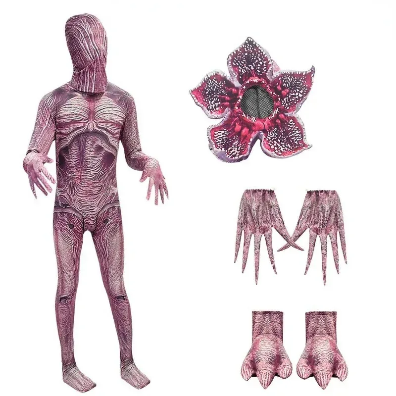 

Kids Halloween Costumes for Stranger and Things Kids Cosplay Costume Child Horror Jumpsuits Scarry Zombie Demogorgon Cosplay Clo