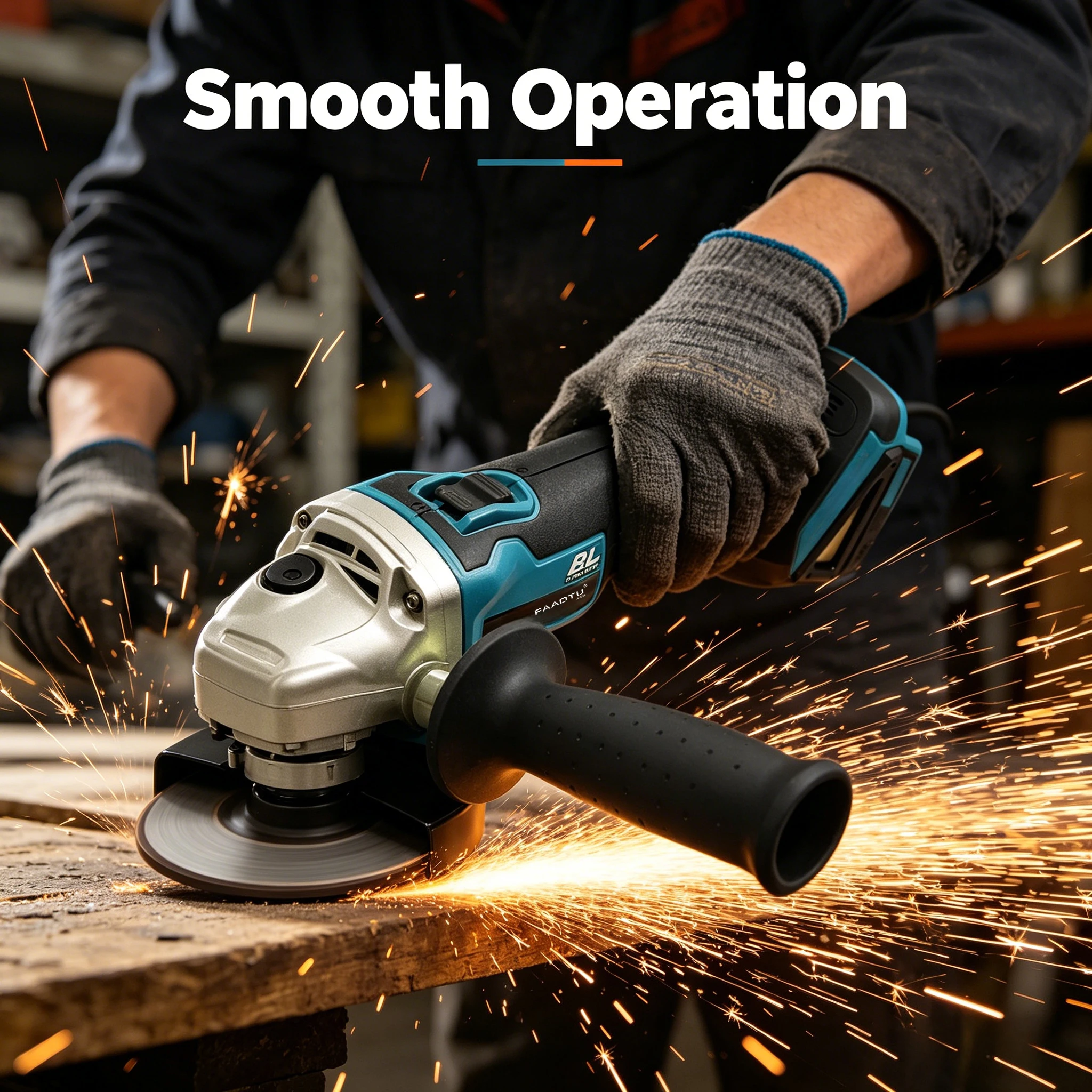 

FAAOTU DGA504 18V 125mm Angle Grinder Lithium Battery Brushless High Power Industrial Grade Angle Grinder Cutting for MT battery