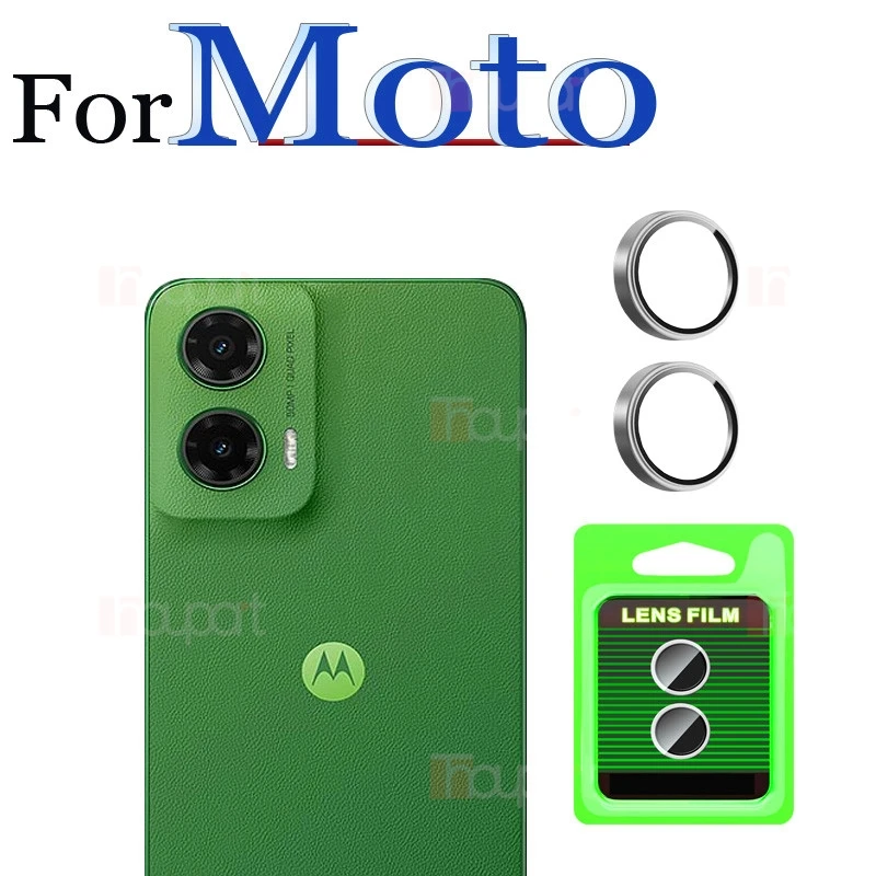 Newly Upgraded Camera Protector For Motorola Moto G35 Glass Camera Lens Film Metal Frame 3D Design Full Cover