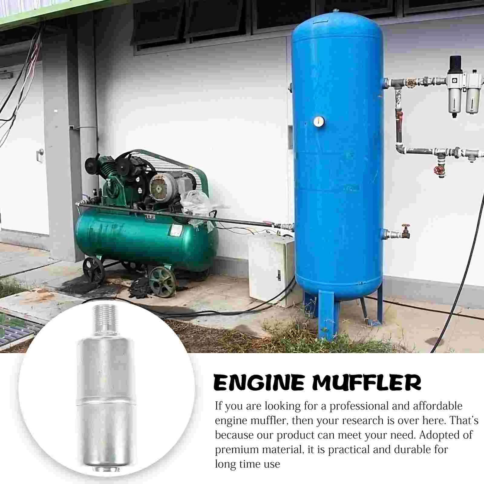 Generator Muffler Replacement Lawn Mower Engine Bike Equipment Part Accessory Small Garden for Vertical