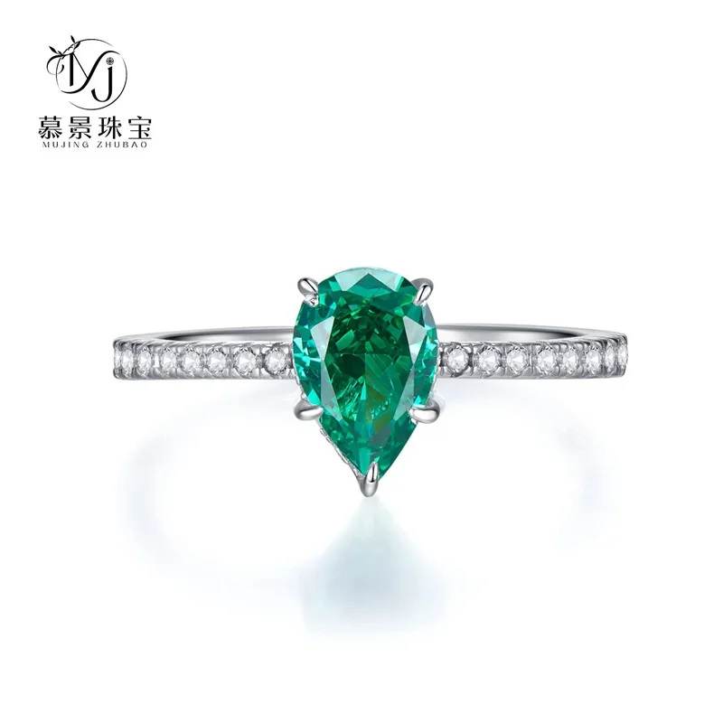 S925 Silver New Water Drop 6 * 9 Pear shaped Zircon Inlaid Ring, Female Ins Style, Fashionable and Versatile