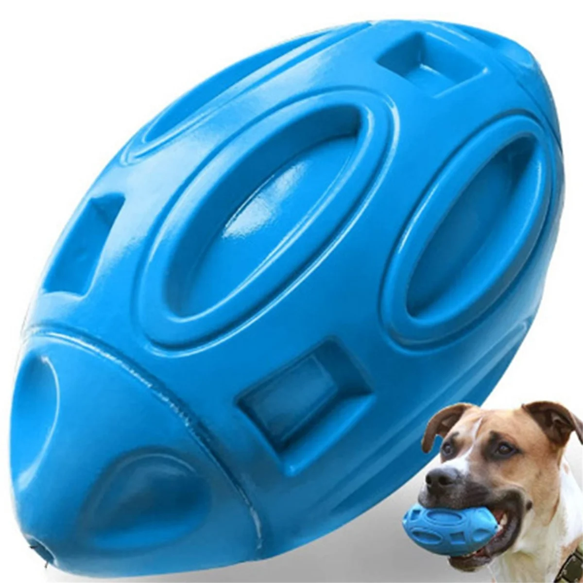 Pet Dog Rubber Squeeze Ball for Aggressive Dogs Who Like to Chew, Chew-Resistant Football