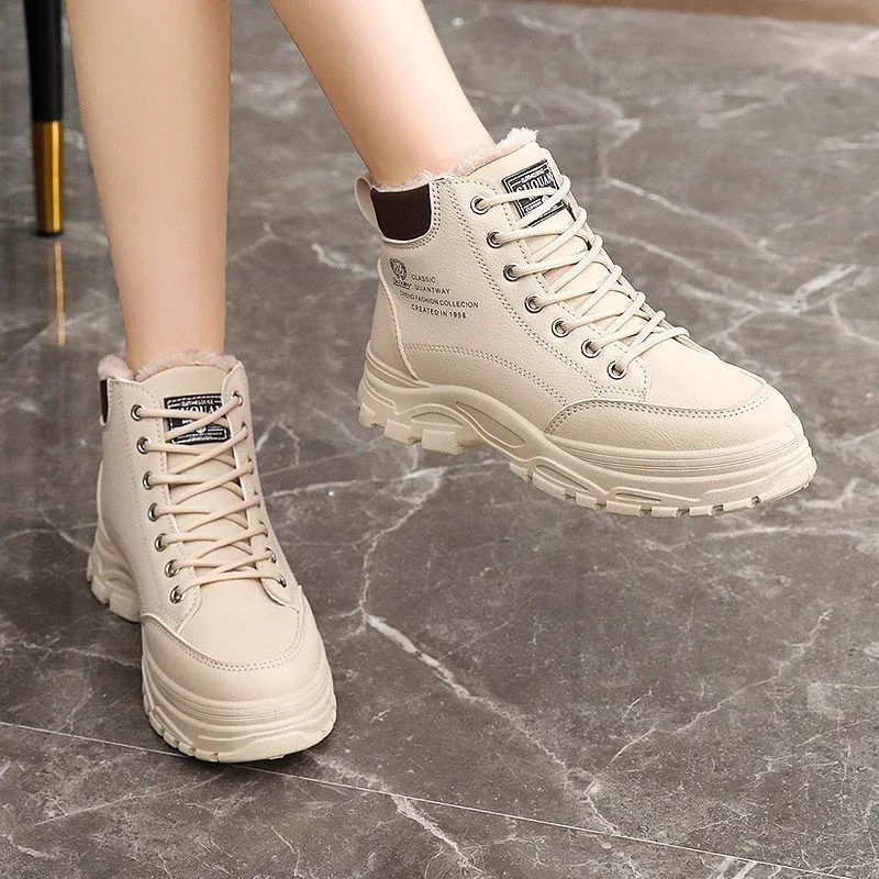 New Women Winter Snow Boots Fashion Style High-top Shoes Casual Woman Waterproof Warm Female High Quality Outdoor Leisure 2024