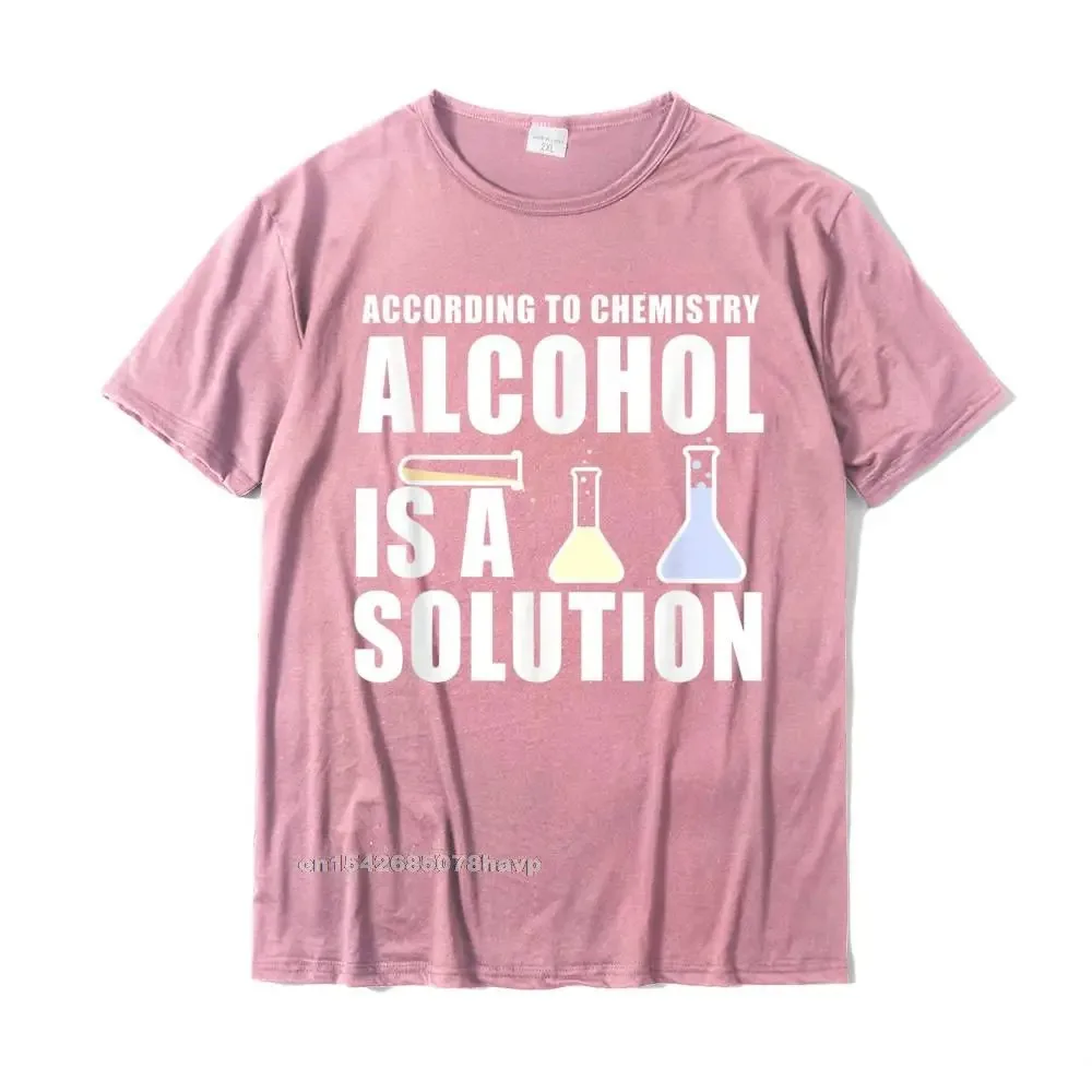 Funny Chemistry Nerd Science Alcohol Solution T-Shirt Cotton Tops Tees For Men Casual T Shirts Print Rife