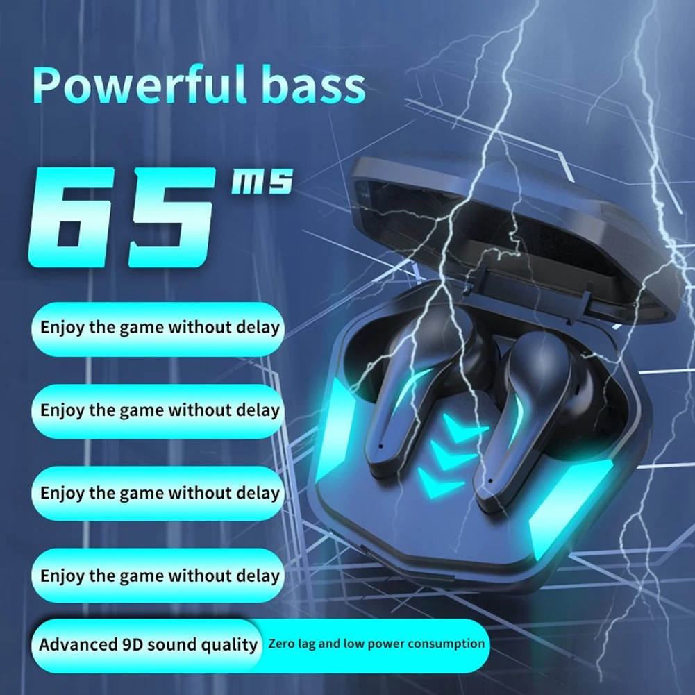 Draadloze koptelefoon Gaming Stereo-oordopjes Dual Mode Game/Audio-visuele modus Lage latentie Ruisonderdrukkende sportheadsets