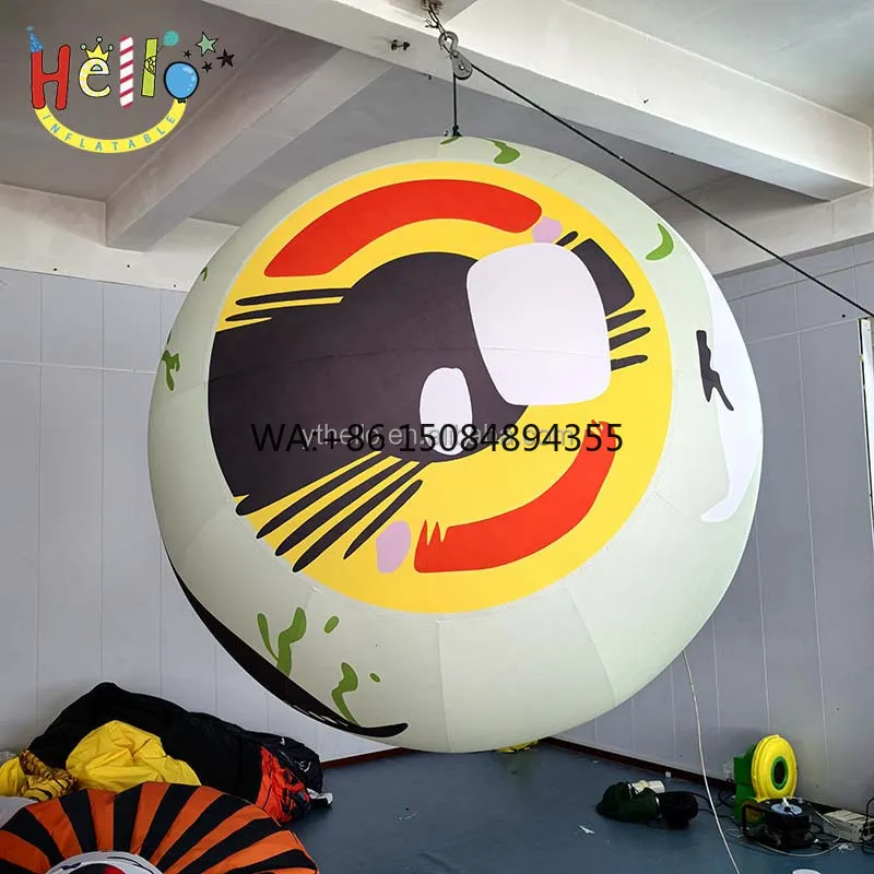 Huge Hanging Inflatable Led Eye Balloon for Inflatable Halloween Decoration Product