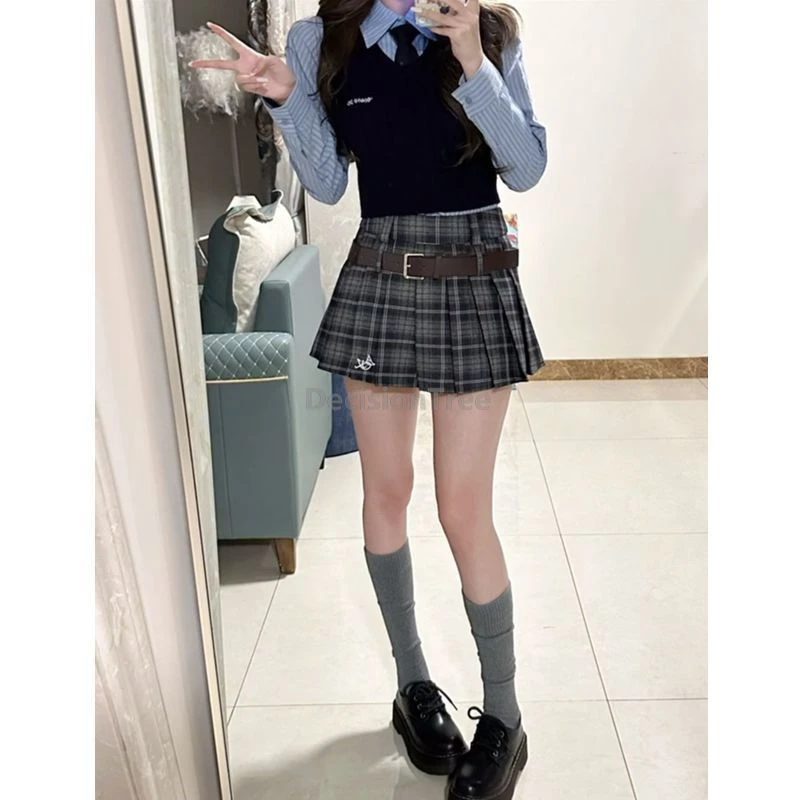 2025 Koreaanse stijl meisjes dagelijkse academie stijl jk uniform modieus ontwerp gevoel temperament schooluniform herfst warme outfit