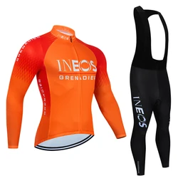 Ineos Grenadier Autumn Cycling Jersey Set Long Sleeve Quick-Dry Bicycle Clothing MTB Maillot Ropa Ciclismo Road Bike Sports Wear