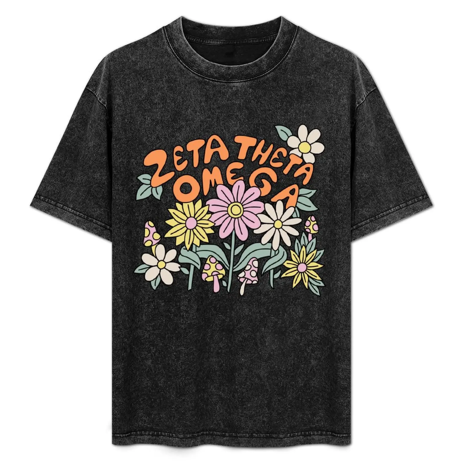 

70's ZTO Flowers T-Shirt topping Funny t-shirts graphic t shirt vintage boys whites shirts men