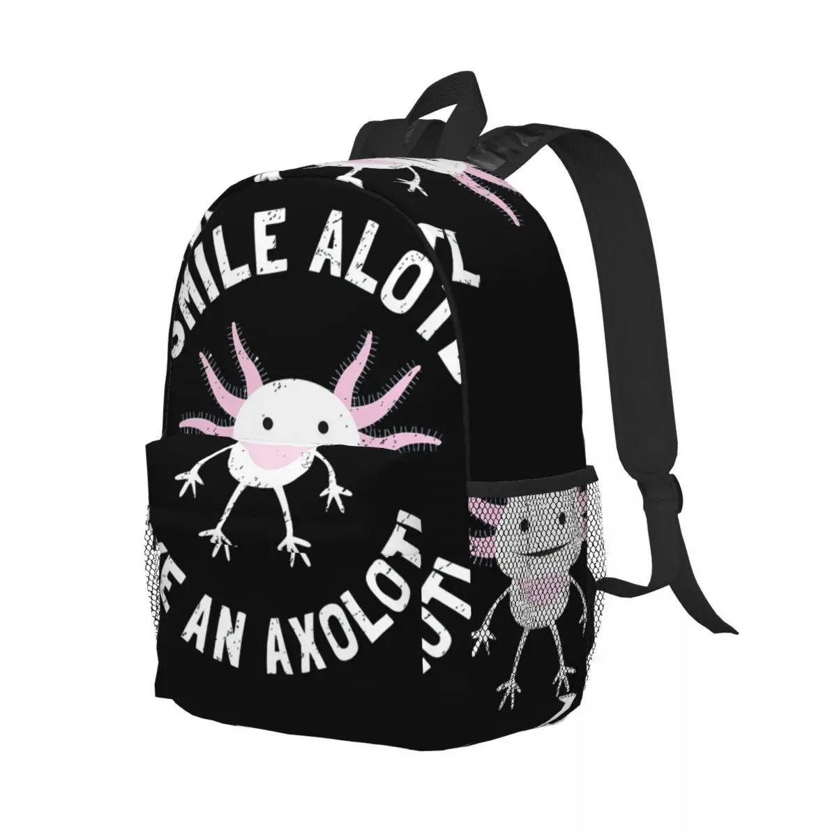 Smile Alotl Like An Axolotl-mochila escolar para adolescentes, bolso de hombro de gran capacidad, a la moda, para estudiantes