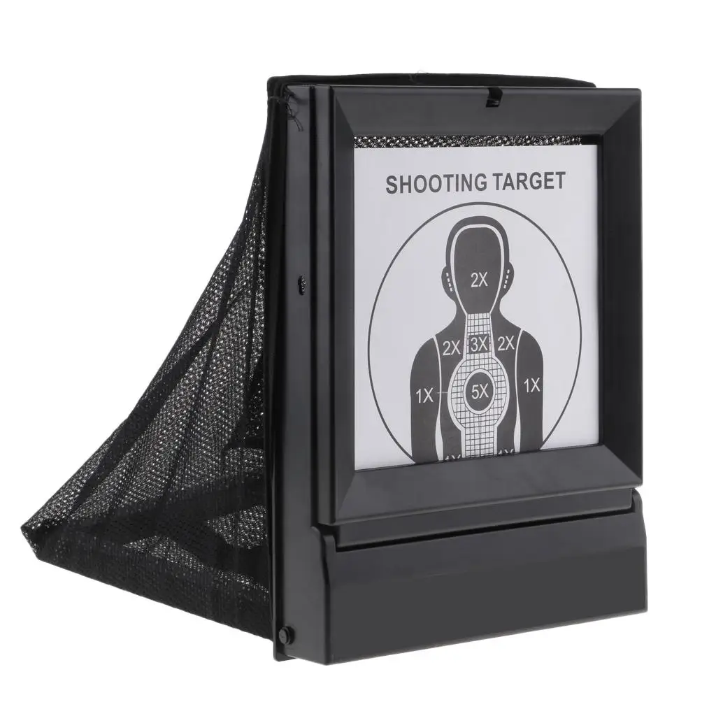 Self Resetting Target Shooting Target Holder Pellet Trap Catcher&Target Card