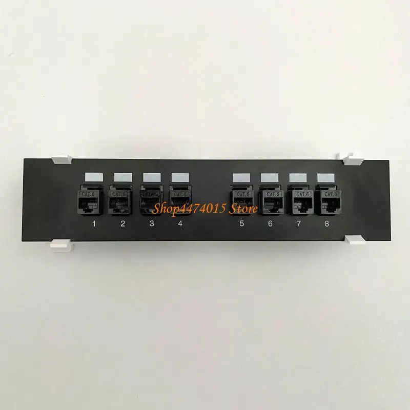 K1AA 8 포트 고양이 6 포트 패치 패널 RJ45 네트워크 케이블 어댑터 B를 통과합니다.