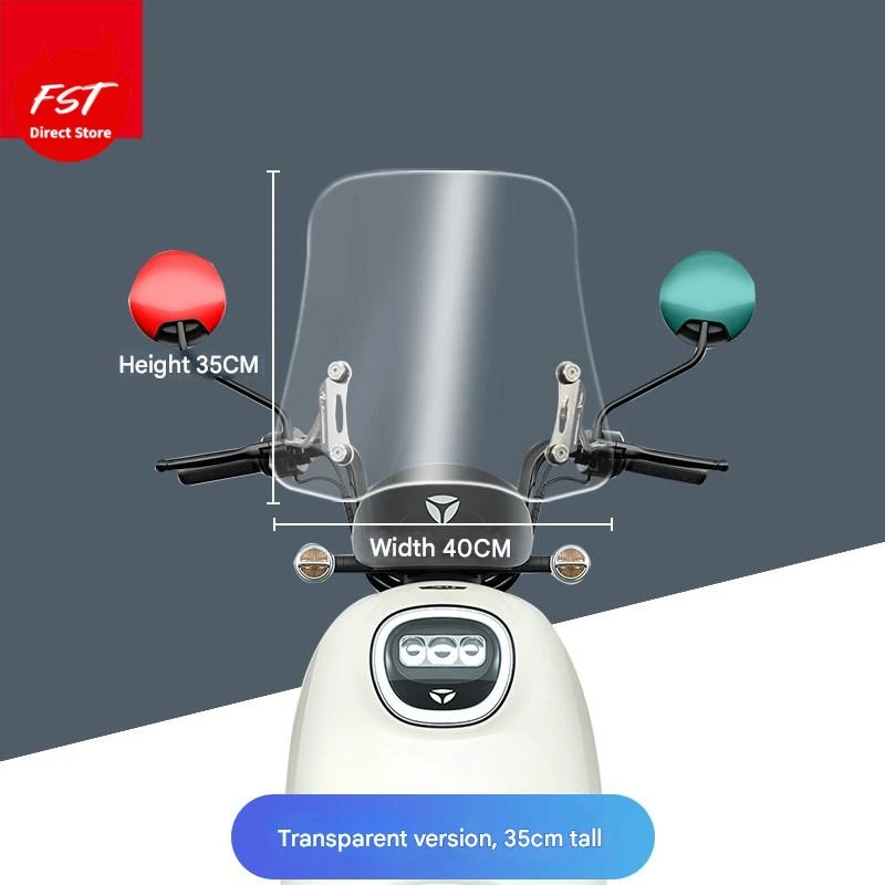 For Yadea Q6 Electric Car Front Windshield Modification Transparent Crown Energy Q6-125 Model Specific Accessory