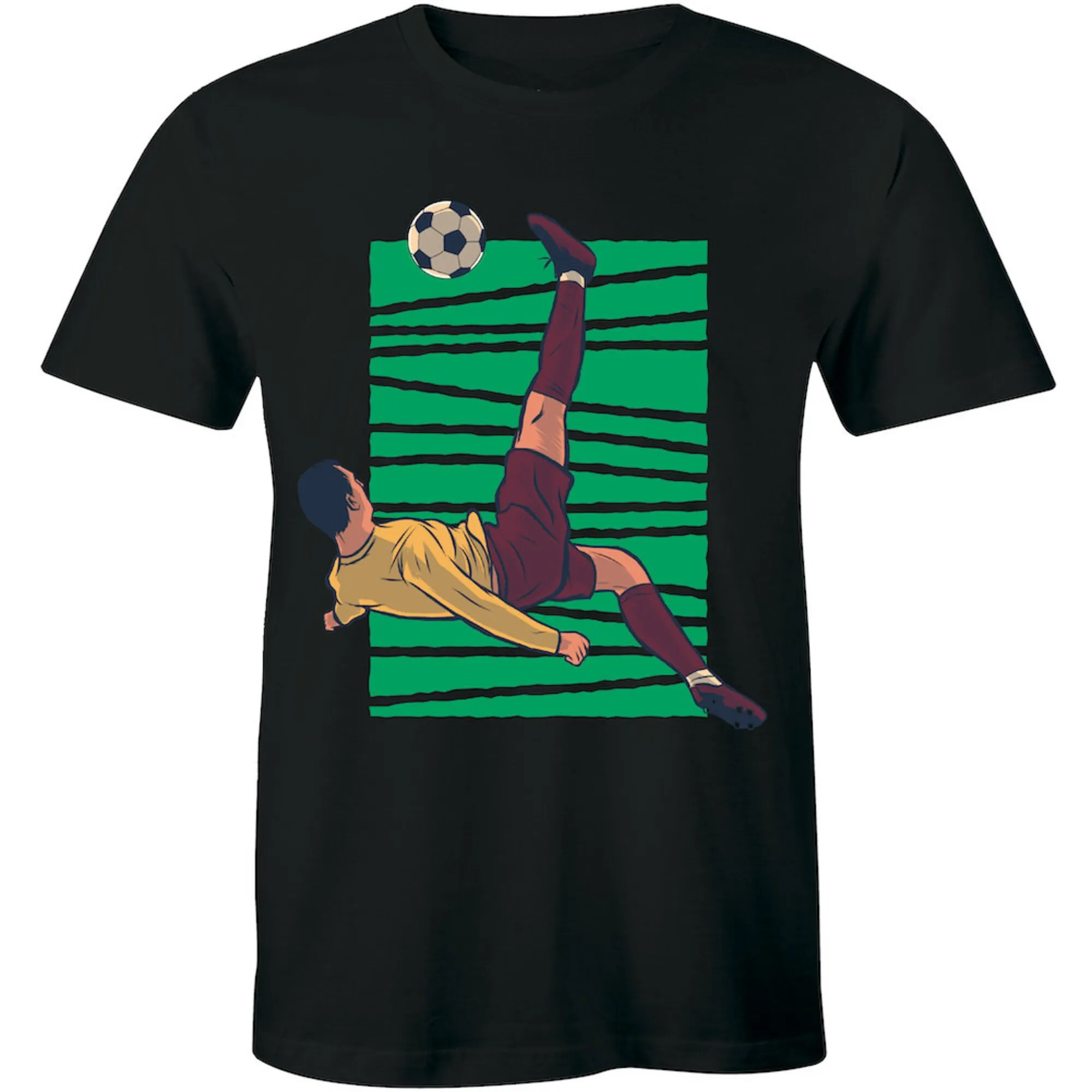 Boy Playing Football Player T-shirt for Men's Sports Outdoor League Game