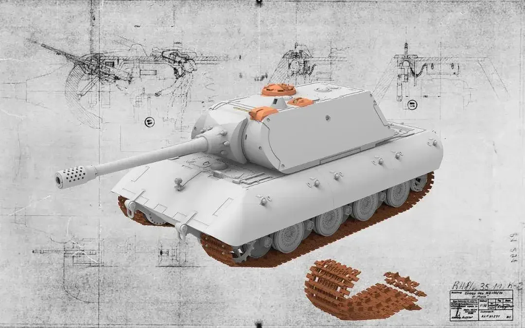 Amusing Hobby 35A046 1/35 Scale WWII German E100 Super Heavy Tank Plastic Model Kit