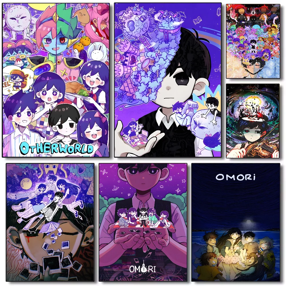 

Horror Anime Style Video Game Omori Poster HD art sticky wall waterproof home living room bedroom bar aesthetic decoration