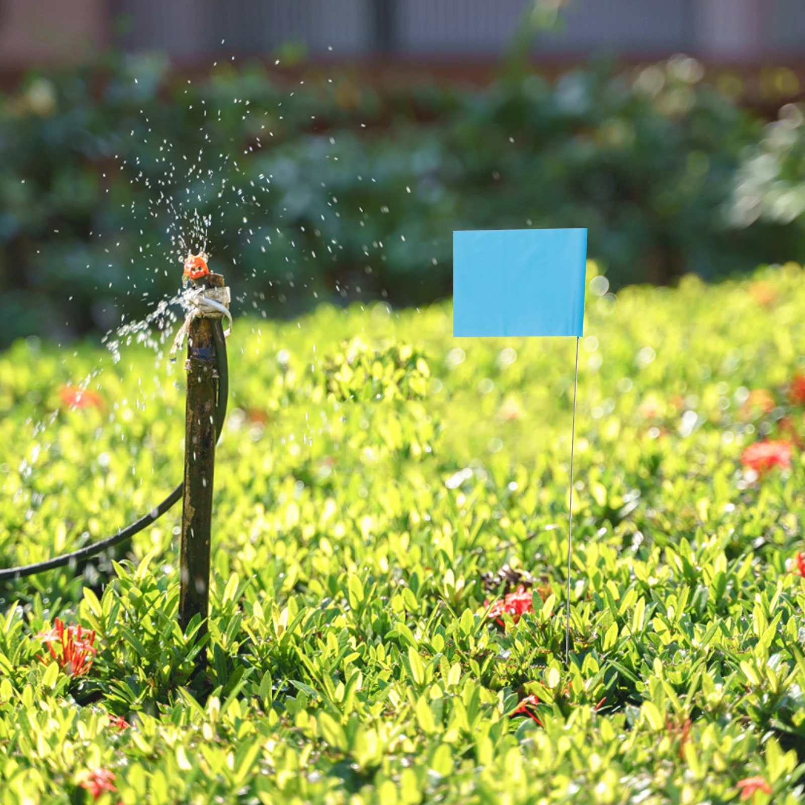 

50pcs PVC Marking Flags Waterproof Lawn Garden Sprinkler Marker Flags for Surveying Construction Yard Landscape Utility