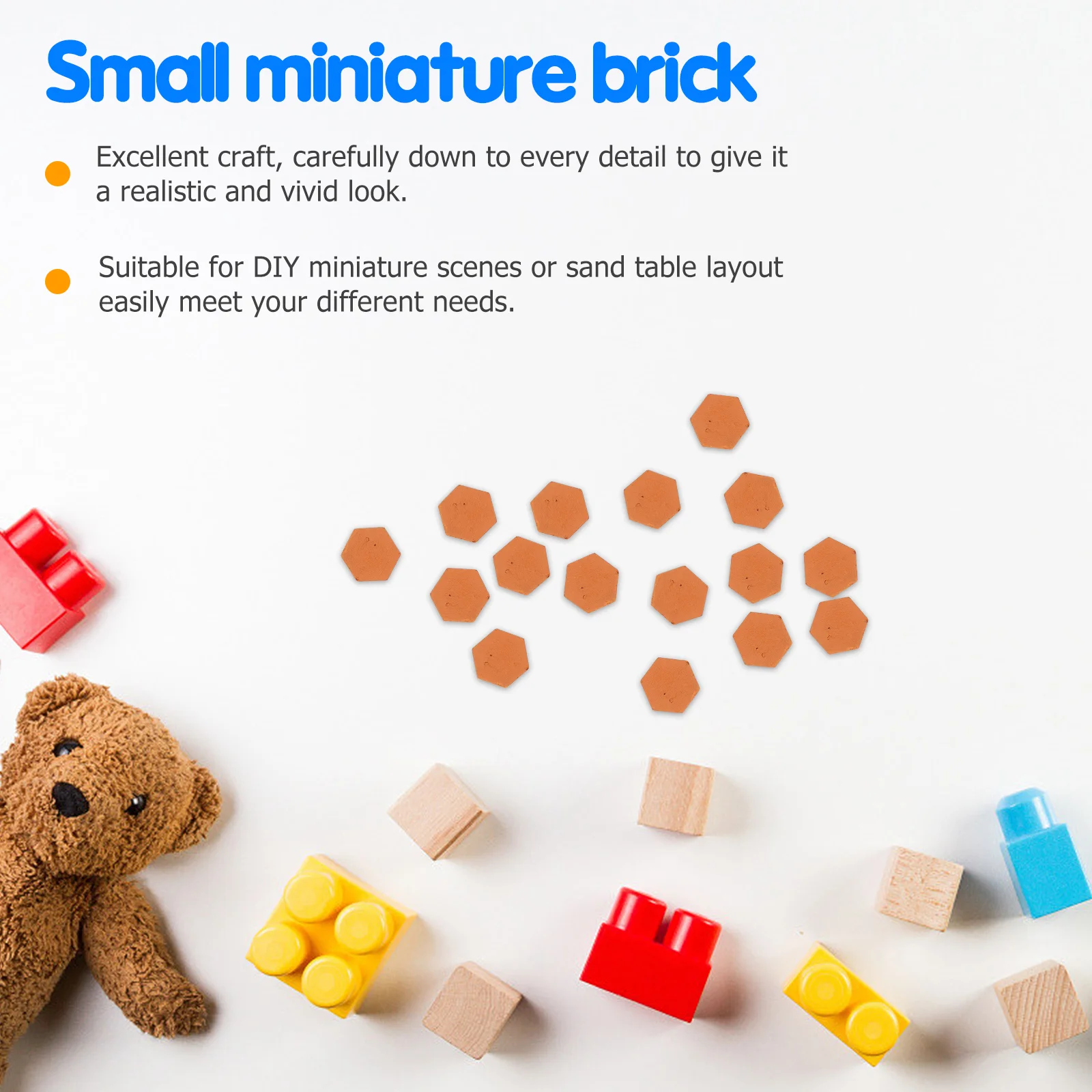 100 ชิ้นมินิอิฐตารางทรายรุ่น Building Blocks Small House Fairy Garden Wall Clay Miniature Micro ฉากซีเมนต์