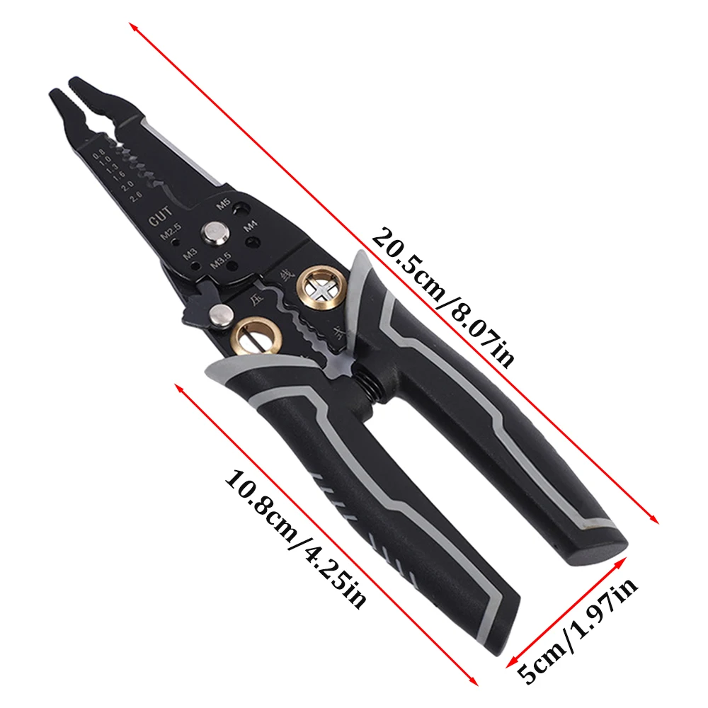 Multifunctional Electrician Pliers Multi function Wire stripper Cable Cutter Terminal Crimping Hand Tools Iron Copper Wire Cutte