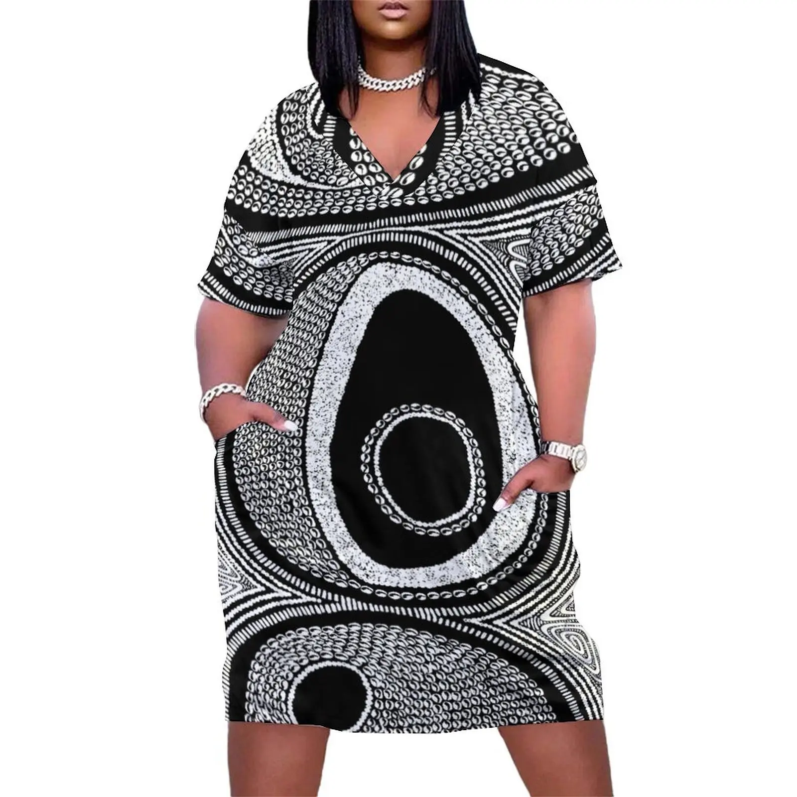 

#546.1 - Daily Devotion - Artist Nathalie Le Riche Loose Pocket Dress Dress woman evening dresses ladies