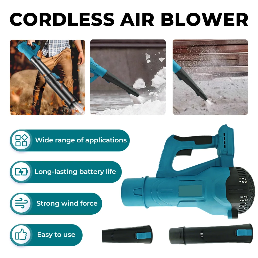 Mamidw 38000RPM Brushless Cordless Air Blower Handheld Leaf jet Turbo Blower Power Tool Untuk Baterai Makita 18V