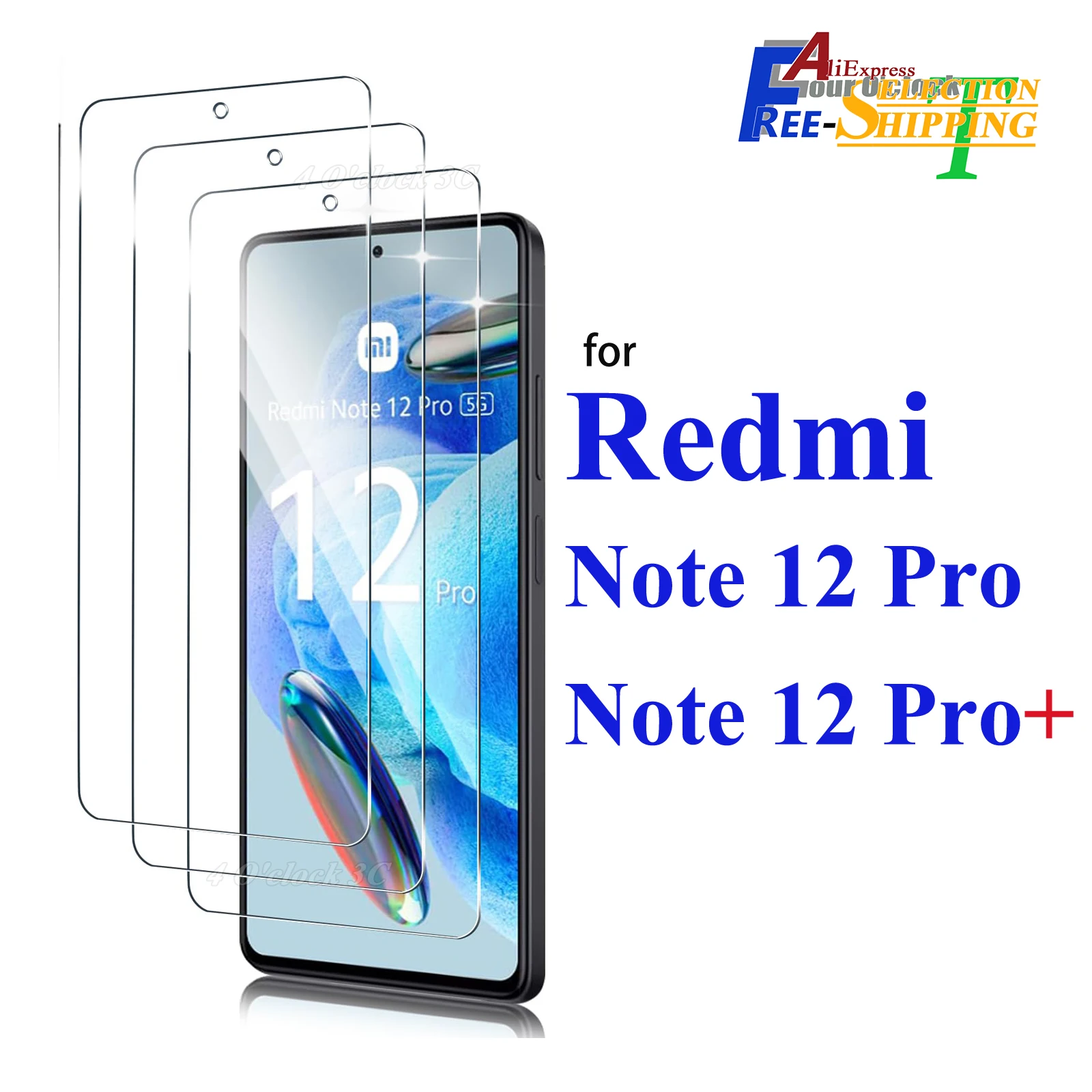 For XIAOMI Redmi Note 12 Pro Plus 4G 5G Screen Protector Tempered Glass Crystal Mica 9H HD Clear Transparent Case Friendly
