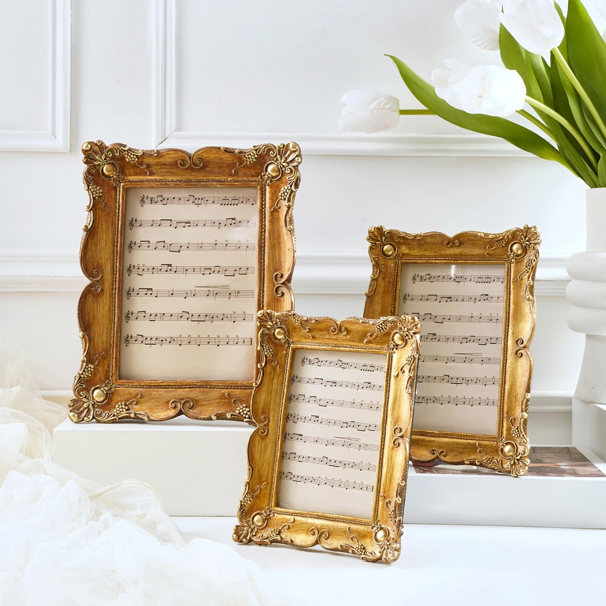 Vintage Gold Lace Photo Frame - огляд і ціна Resin Art For Photo Frame