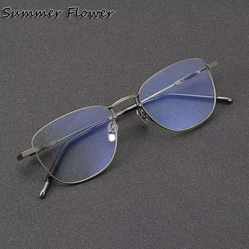 Elegant Prescription Glasses High End Wide Field Digital Optical Women Men Light Pure Titanium Progressive Multifocal Lenses