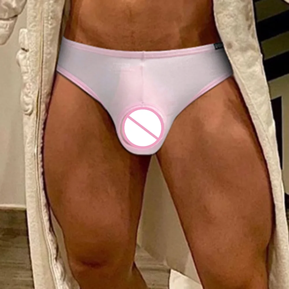

Mens Hollow Sissy Underwear Boxer Briefs Low Waist Men's Panties Sexy Tоy Mens Sports Solid Color Simple 3Color Underpants Men