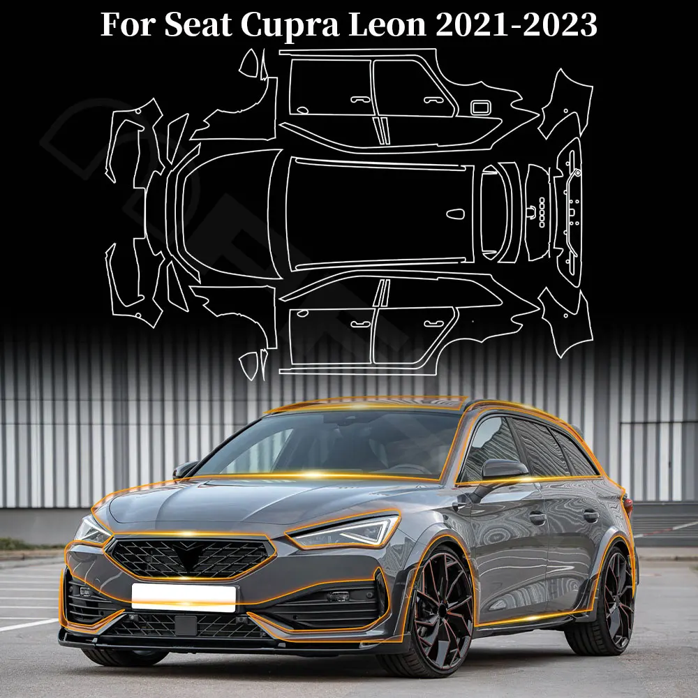 

For Seat Cupra Leon 2021 2022 2023 TPU Paint Protection Film Body Sticker Anti-scratch Protective Transparent PPF Accessories
