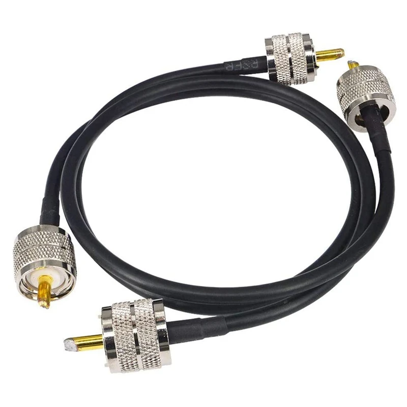 Packung mit 2 cb Radio antennen kabel 50cm pl259 uhf männlich zu männlich rg58 koaxial Patch Blei für Amateur Amateurfunk cb Marine