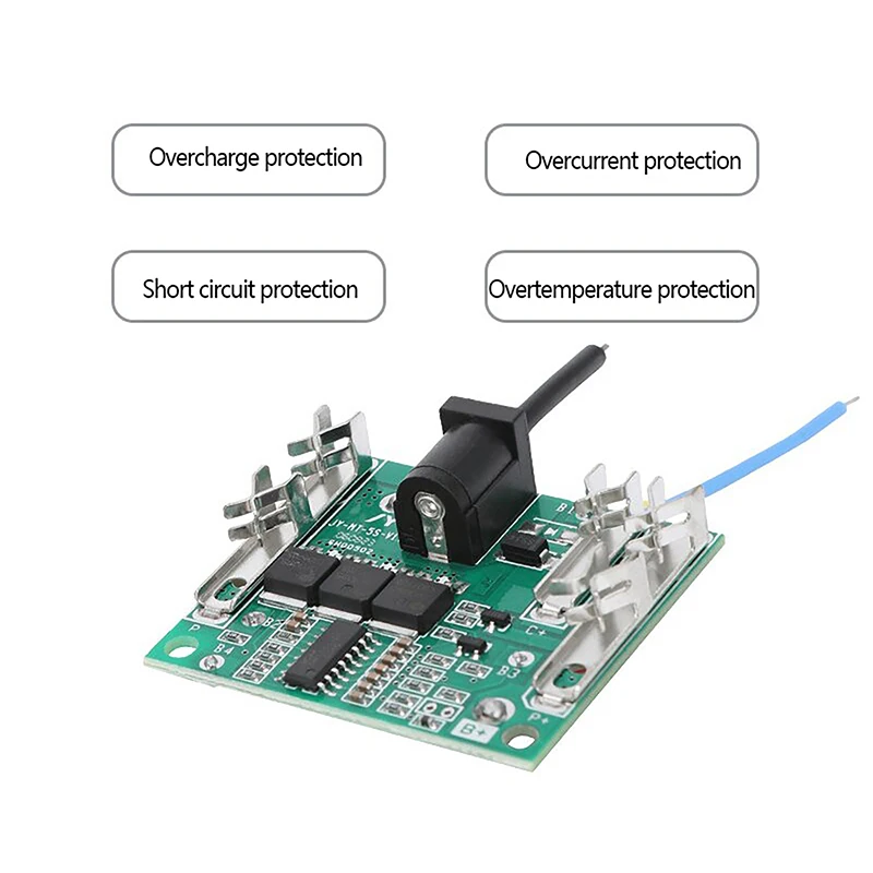 New 21V DC Lithium Battery Shell Lithium-ion Battery Charging Protection Board 5 Batteries Housing Bracket