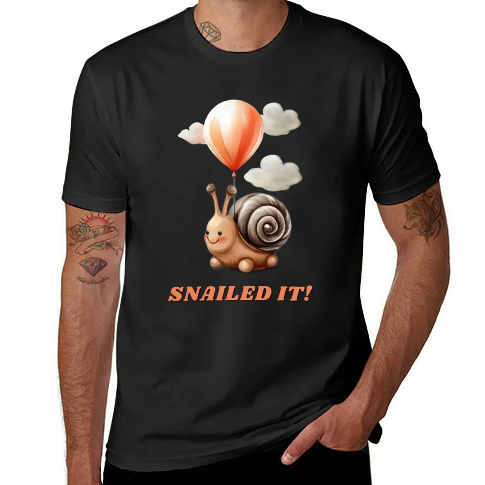 Caracol bonito, ¡SNAILED! Camiseta del Día Nacional del caracol para hombre, Camisa lisa de funnys para el sudor, 29 de mayo