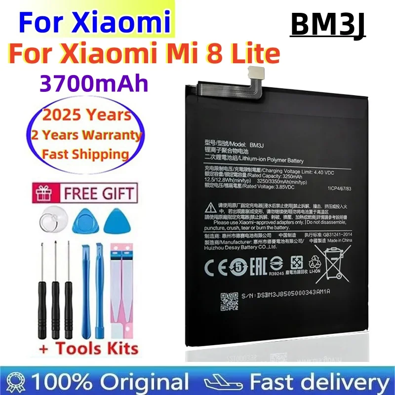

New 3350mAh BM3J Battery For Xiaomi 8 Lite MI8 Lite BM3J High Quality Phone Replacement Batteries