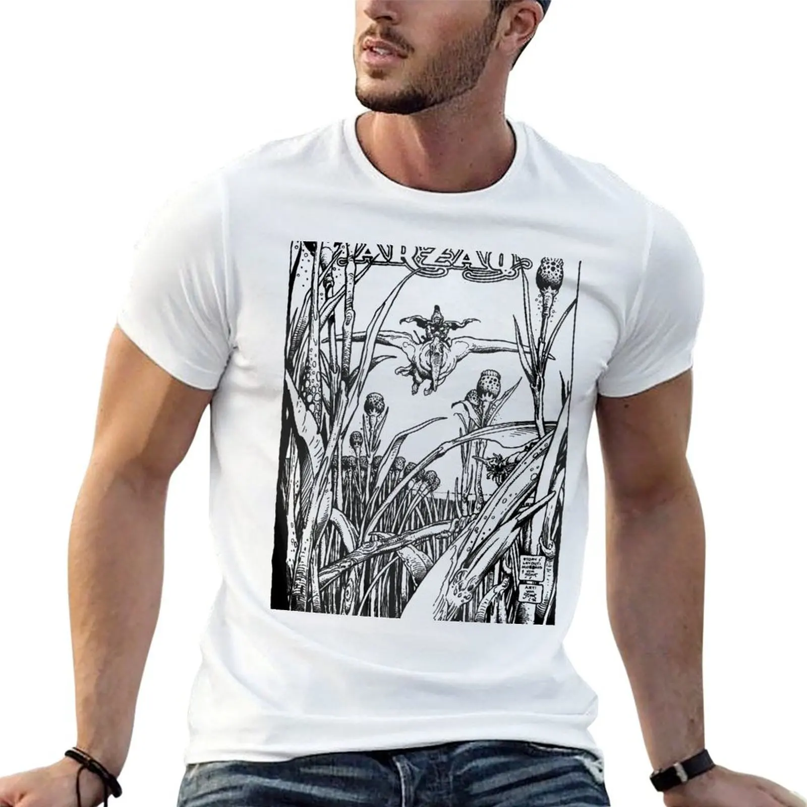 Arzach Moebius Jean Giraud William Stout T-Shirt cotton man t-shirts Man t-shirt slim fit t shirts for men