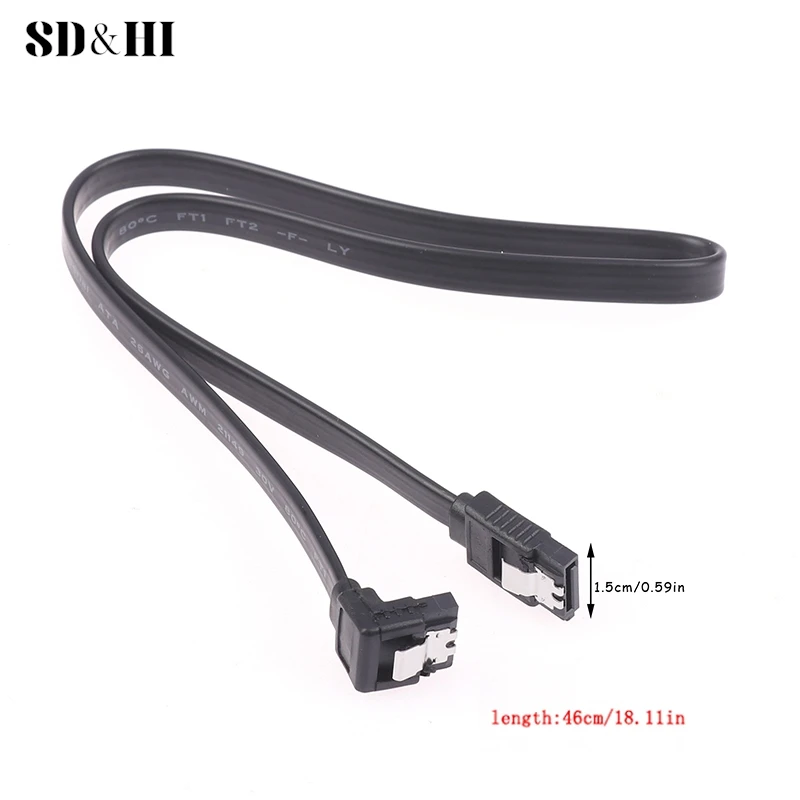 

SATA III Cable For HDD CD Driver 6.0 Gbps 40cm 90 Degree Right-Angle Straight Cable With Locking Latch For SATA