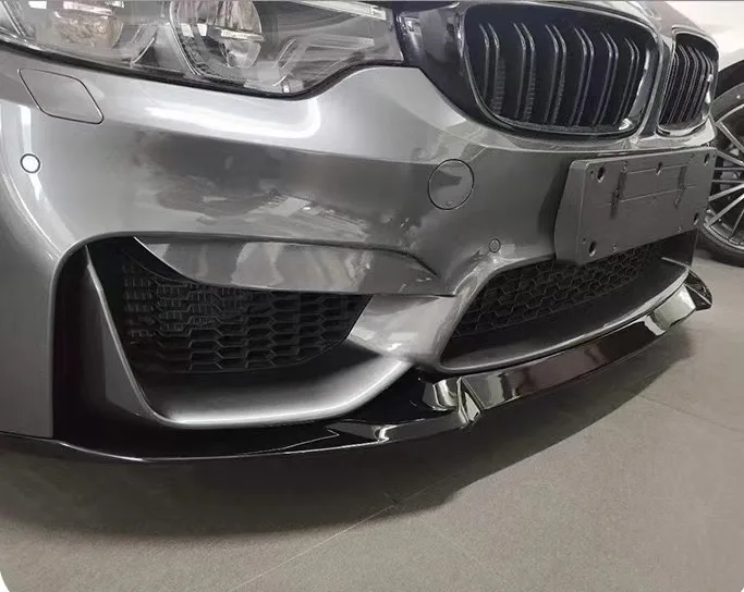 For BMW M3 F80 M4 F82 F83 2015-2020 Front Bumper Lip CS Style Splitter Diffuser Spoiler Car Accessory Carbon FIber Look